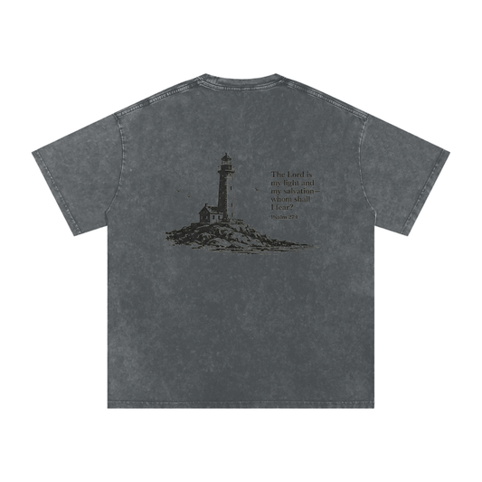 Snow Washed Oversized Cotton T-Shirt